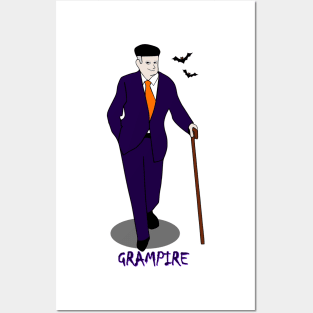 Grampire Halloween Tshirt Posters and Art